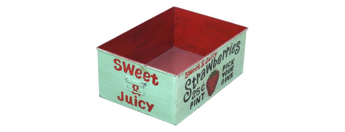 Set of 3 Metal Strawberry Trays-Cheshire Furniture Outlet