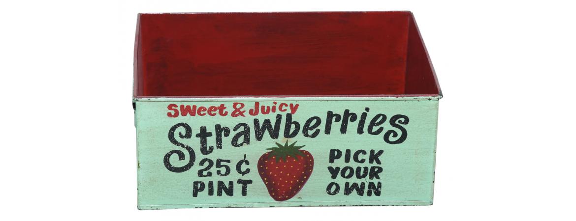 Set of 3 Metal Strawberry Trays-Cheshire Furniture Outlet