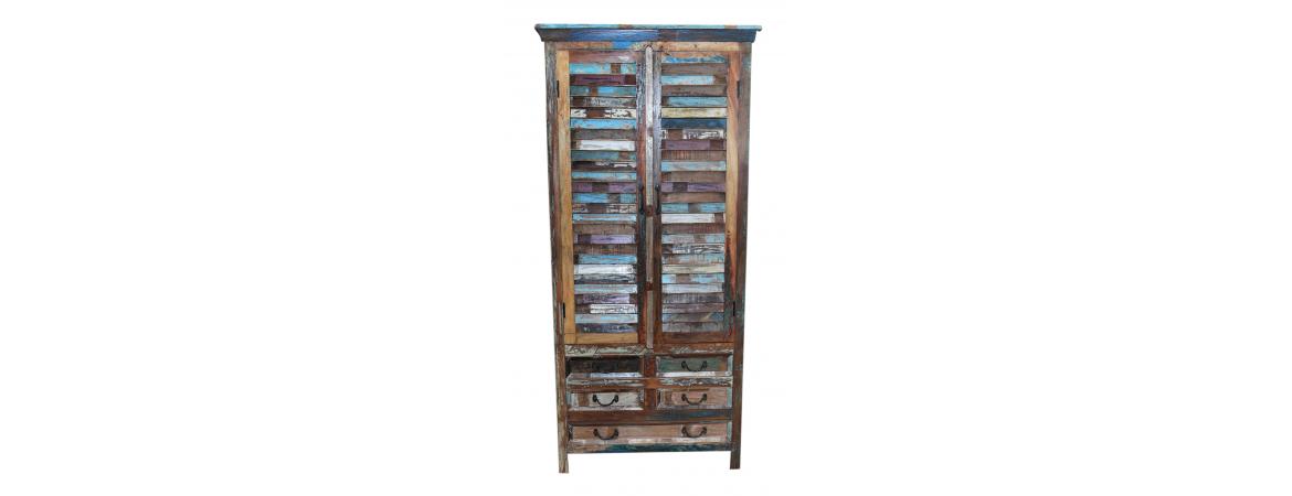 Tall Cabinet with Louvered Doors-Cheshire Furniture Outlet