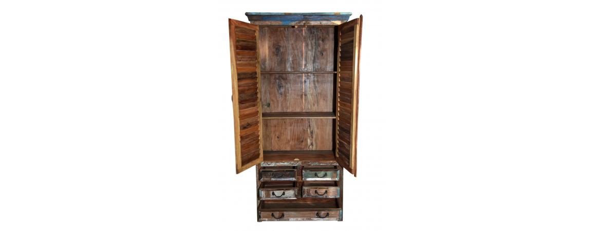 Tall Cabinet with Louvered Doors-Cheshire Furniture Outlet