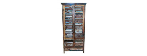 Tall Cabinet with Louvered Doors-Cheshire Furniture Outlet