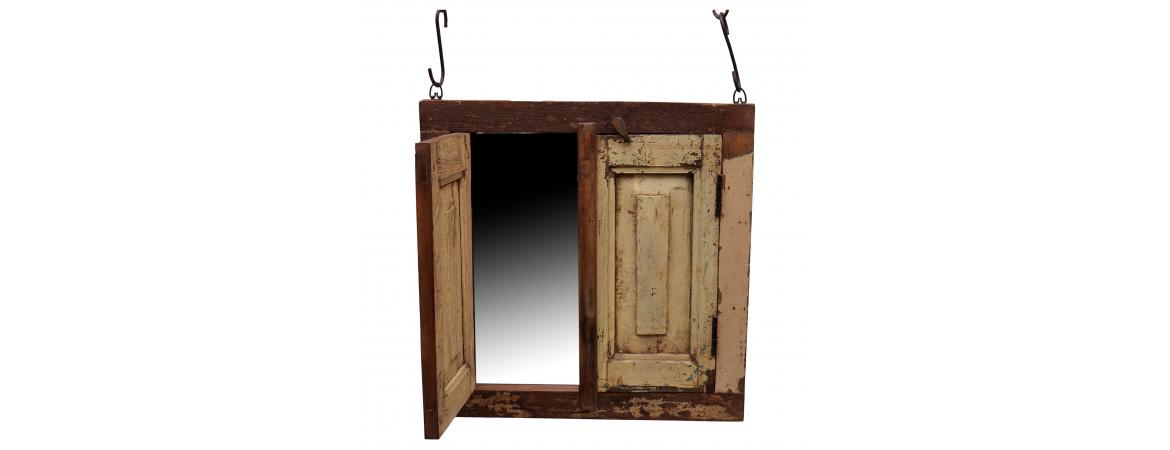 Assorted Upcycled Antique Window Shutters with Mirrors-Cheshire Furniture Outlet