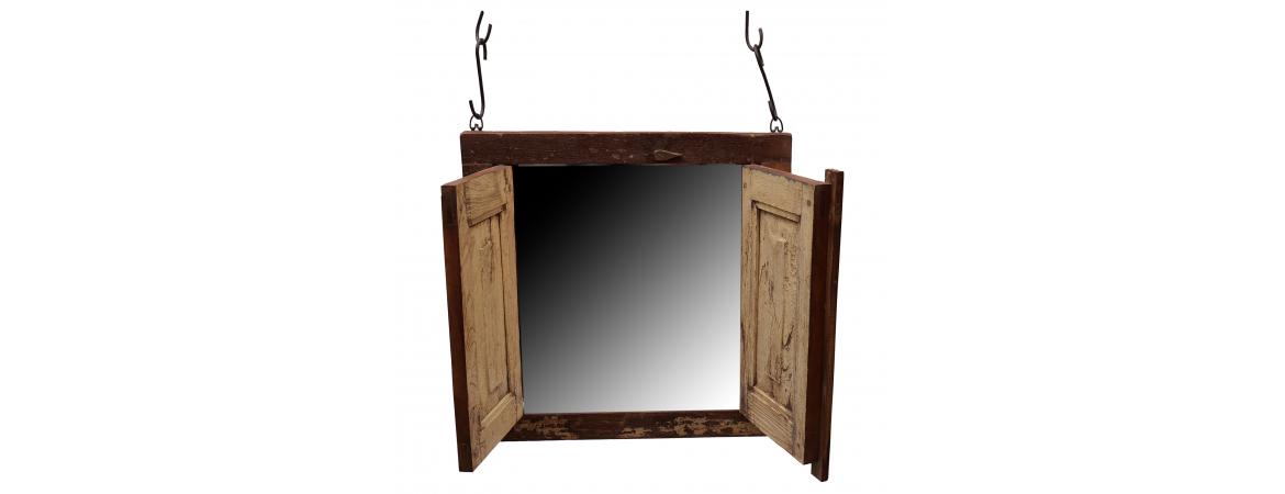 Assorted Upcycled Antique Window Shutters with Mirrors-Cheshire Furniture Outlet