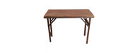 Iron Folding Table with Wooden Top - W106 x D53 x H75cm-Cheshire Furniture Outlet