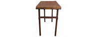 Iron Folding Table with Wooden Top - W106 x D53 x H75cm-Cheshire Furniture Outlet