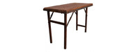 Iron Folding Table with Wooden Top - W106 x D53 x H75cm-Cheshire Furniture Outlet