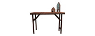 Iron Folding Table with Wooden Top - W106 x D53 x H75cm-Cheshire Furniture Outlet