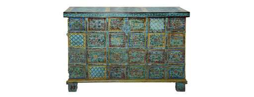 Antique Hand Painted Sideboard with Lift Up Lid-Cheshire Furniture Outlet