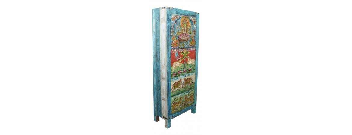 Hand Painted Tall Cabinet-Cheshire Furniture Outlet