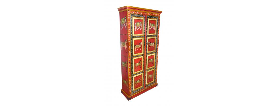 Hand Painted Vintage Tall Cabinet-Cheshire Furniture Outlet
