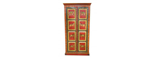 Hand Painted Vintage Tall Cabinet-Cheshire Furniture Outlet