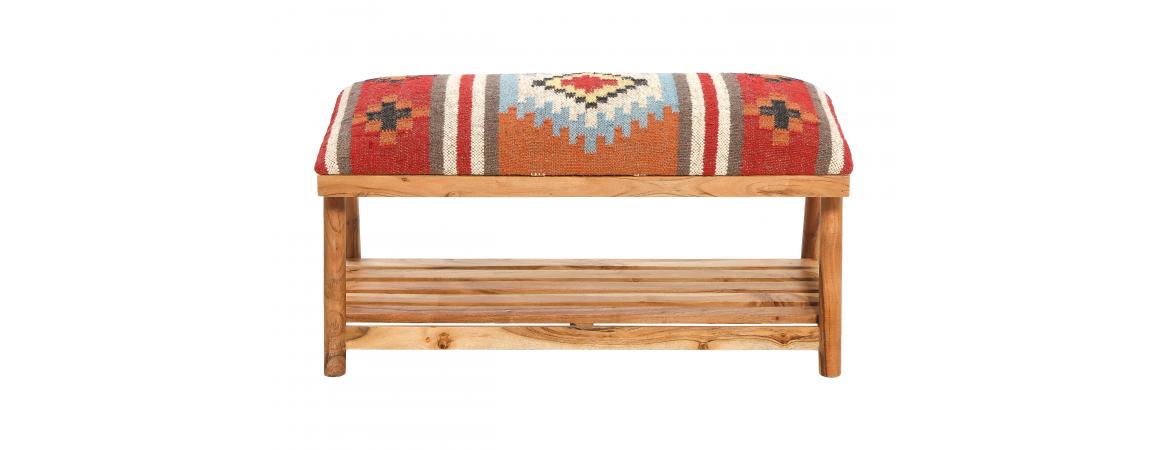 Red Storage Bench-Cheshire Furniture Outlet