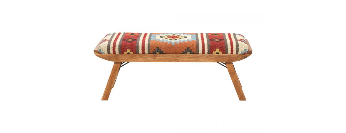 Folding Bench - Red-Cheshire Furniture Outlet