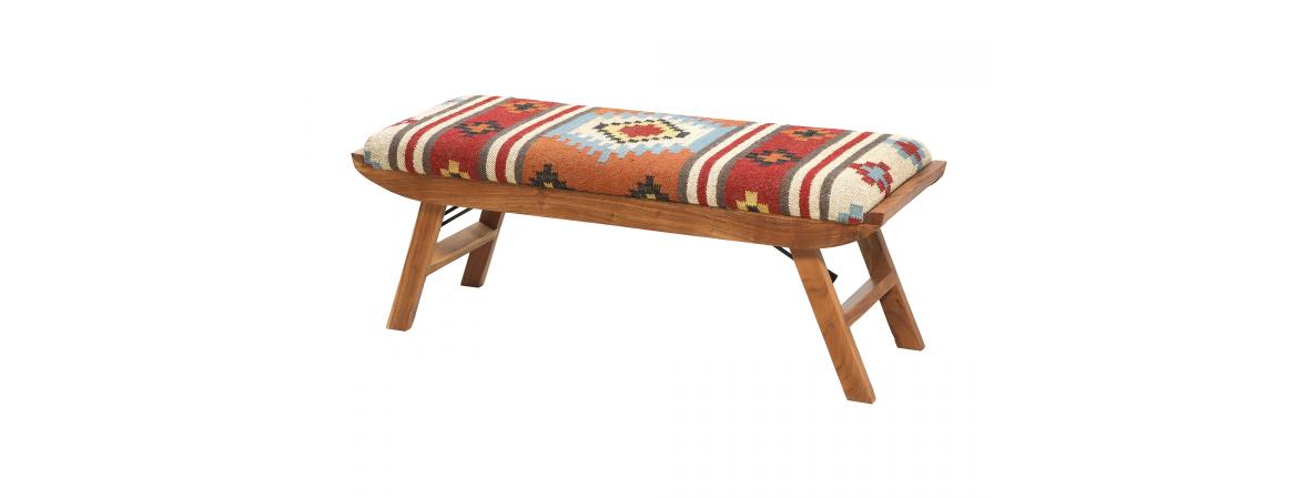 Folding Bench - Red-Cheshire Furniture Outlet