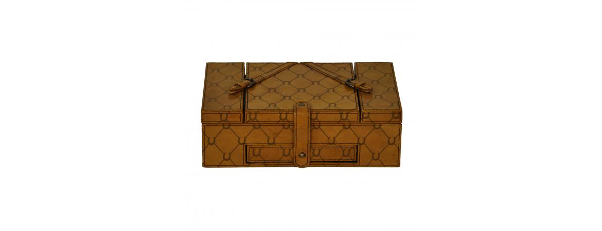 Handcrafted Rectangular Jewellery Box - Tan-Cheshire Furniture Outlet
