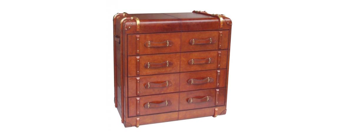 Handcrafted 4 Drawer Chest - Cognac-Cheshire Furniture Outlet