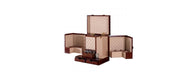 Handcrafted Leather Mini Bar Cabinet - Cognac-Cheshire Furniture Outlet