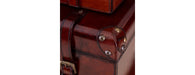 Handcrafted Leather Set of 3 Storage Trunk - Cognac-Cheshire Furniture Outlet