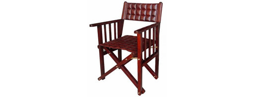 Handcrafted Quilted Director Chair - Cognac-Cheshire Furniture Outlet
