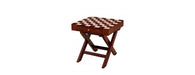 Handcrafted Leather Chess Set With Table - Cognac-Cheshire Furniture Outlet