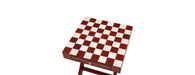 Handcrafted Leather Chess Set With Table - Cognac-Cheshire Furniture Outlet