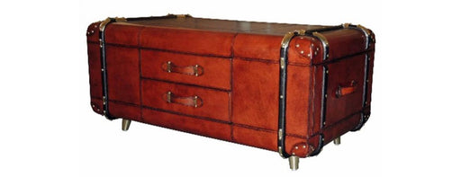 Handcrafted Coffee Table with Drawers - Cognac-Cheshire Furniture Outlet