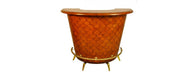 Handcrafted Rounded Bar - Cognac-Cheshire Furniture Outlet