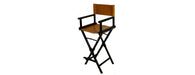 Handcrafted Leather Director Bar Stool - Cognac-Cheshire Furniture Outlet