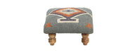 Square Footstool - Blue-Cheshire Furniture Outlet