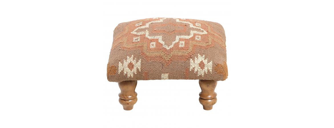 Square Footstool - Orange-Cheshire Furniture Outlet