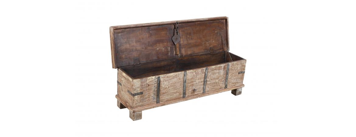 Antique Trunk with Lift Top-Cheshire Furniture Outlet