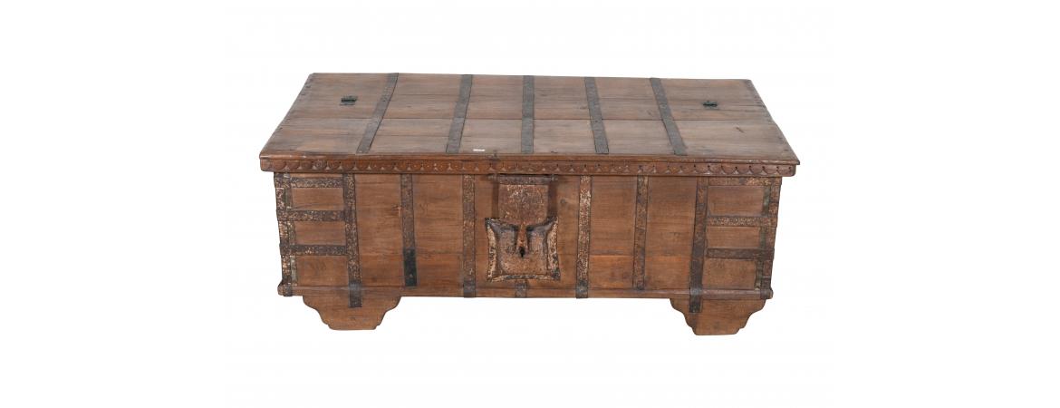 Antique Trunk with Lift Top-Cheshire Furniture Outlet