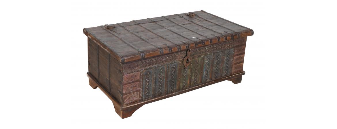 Antique Trunk with Lift Top-Cheshire Furniture Outlet