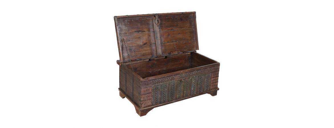 Antique Trunk with Lift Top-Cheshire Furniture Outlet