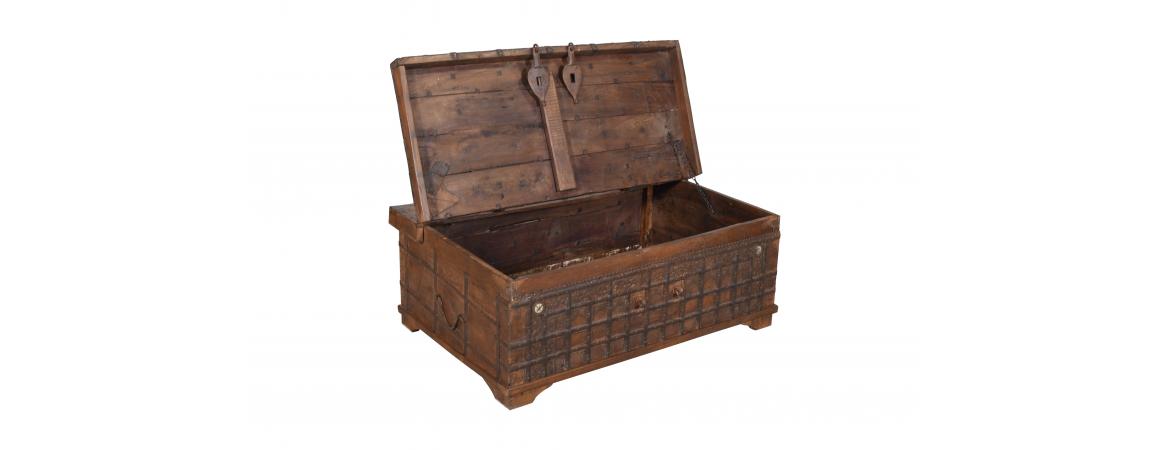 Antique Trunk with Lift Top-Cheshire Furniture Outlet