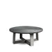 Small Round Coffee Table Glass Top & Natural Oak Frame-Cheshire Furniture Outlet