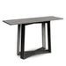 Large Console Table Clear Glass Top & Natural Black Oak Frame-Cheshire Furniture Outlet