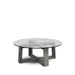Small Round Coffee Table Glass Top & Natural Oak Frame-Cheshire Furniture Outlet