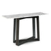 Large Console Table Clear Glass Top & Natural Black Oak Frame-Cheshire Furniture Outlet