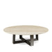 Large Round Coffee Table Glass Top & Natural Oak Frame-Cheshire Furniture Outlet