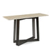 Large Console Table Clear Glass Top & Natural Black Oak Frame-Cheshire Furniture Outlet