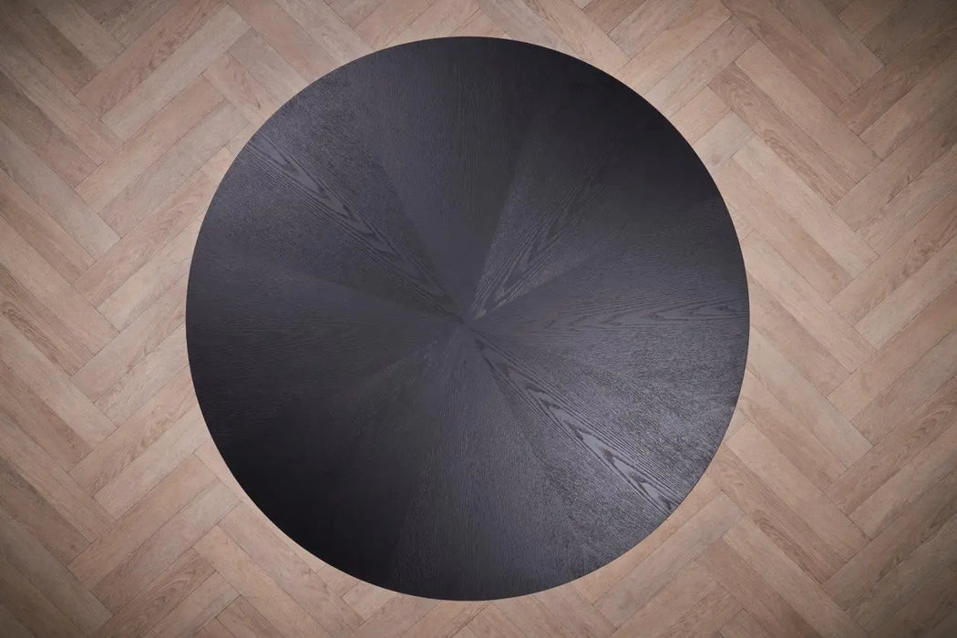 Large Round Coffee Table Glass Top & Natural Oak Frame-Cheshire Furniture Outlet
