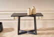 Large Console Table Clear Glass Top & Natural Black Oak Frame-Cheshire Furniture Outlet