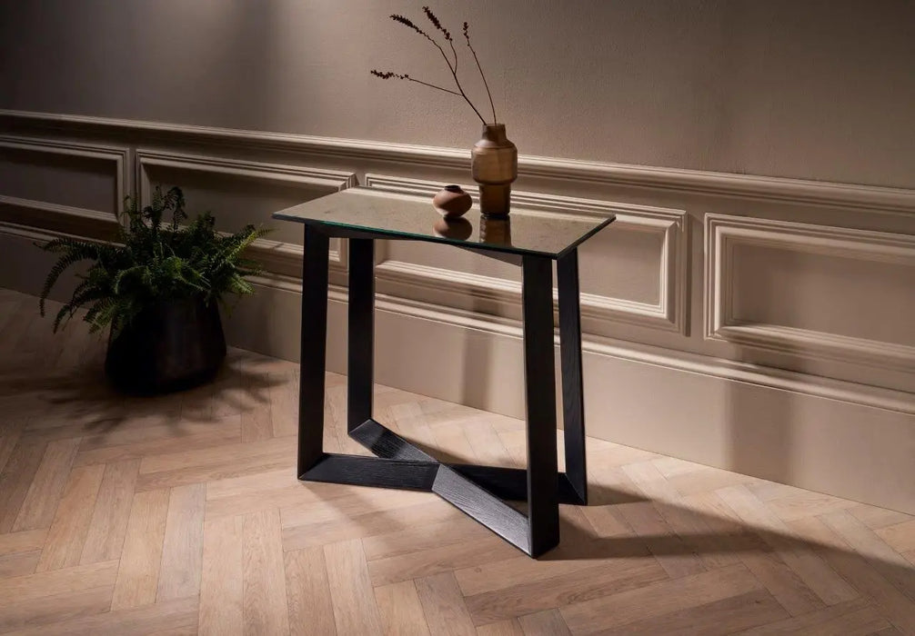 Small Console Table Clear Glass-Cheshire Furniture Outlet