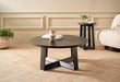 Small Round Coffee Table Glass Top & Natural Oak Frame-Cheshire Furniture Outlet