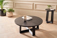 Small Round Coffee Table Glass Top & Natural Oak Frame-Cheshire Furniture Outlet