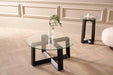 Small Round Coffee Table Glass Top & Natural Oak Frame-Cheshire Furniture Outlet