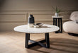 Large Round Coffee Table Glass Top & Natural Oak Frame-Cheshire Furniture Outlet