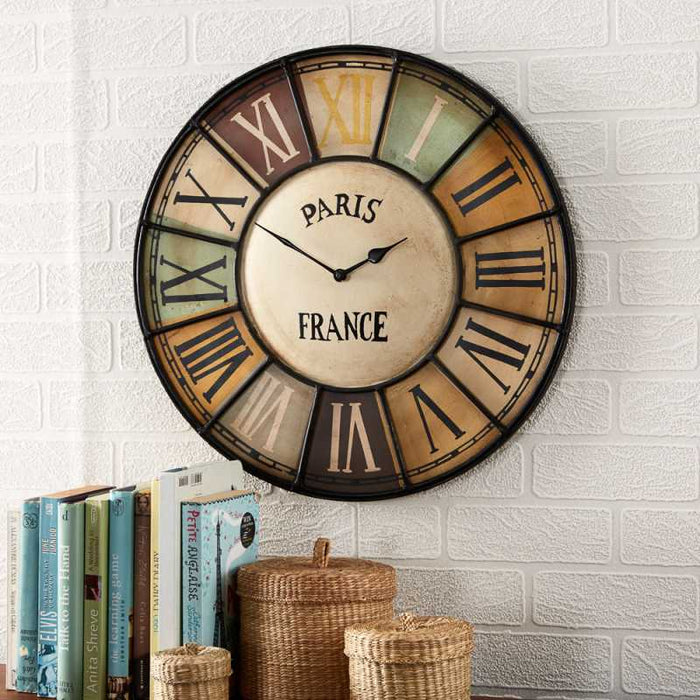 Chalet Metal Wall Clock Industrial Style
