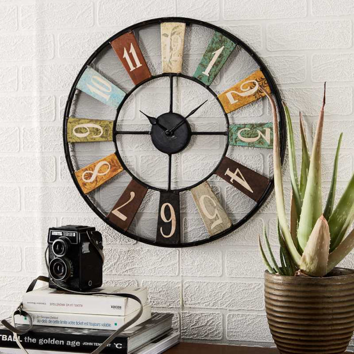 Archie Metal Wall Clock Industrial Style